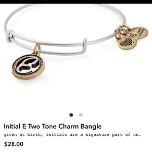 Alex & Ani Letter "E" two tone bracelet NWT